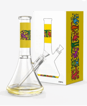 HILLSIDE GLASS 10″ GLOW RICK AND MORTY GRAPHIC BEAKER BONG, ASSORTED GRAPHICS